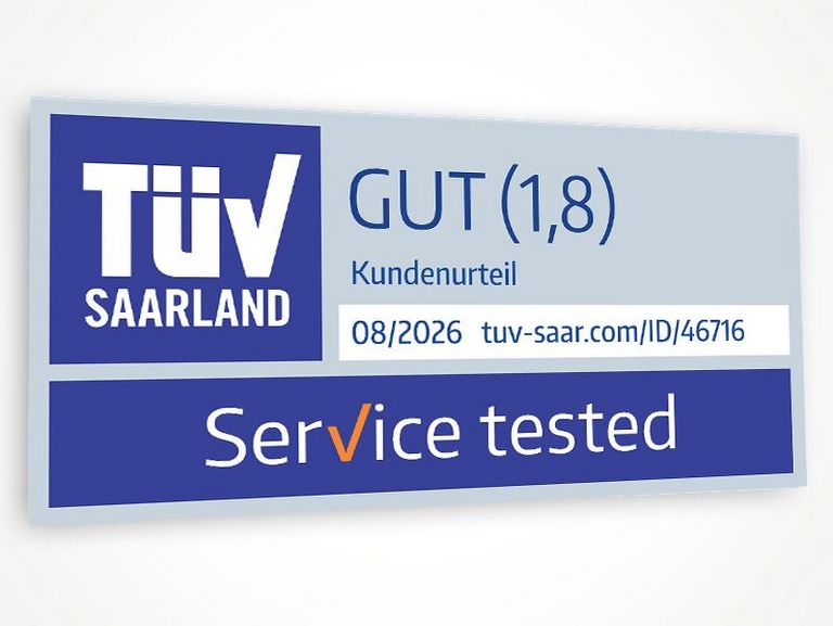 TÜV-Siegel "Service tested"