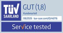 TÜV-Siegel "Service tested"