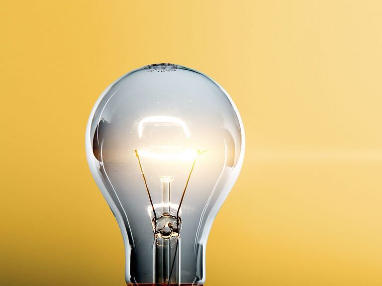 Glimmende Glühlampe