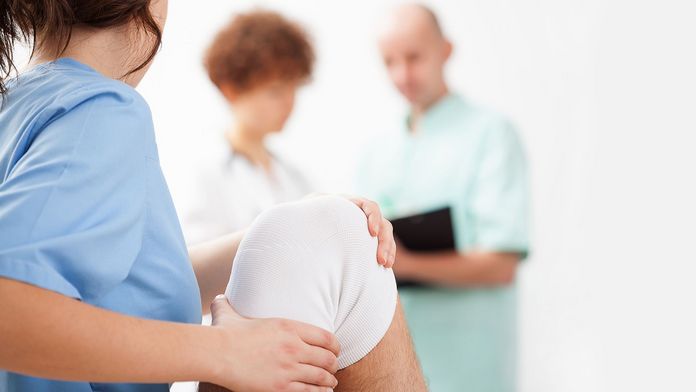 Patient bei der Anschlussrehabilitation