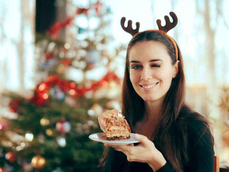 Frau in Weihnachtsstimmung