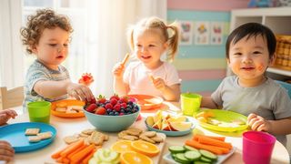 Nutri-Factory | Kita Kita-Kinder beim Naschen von Obst und Gemüse