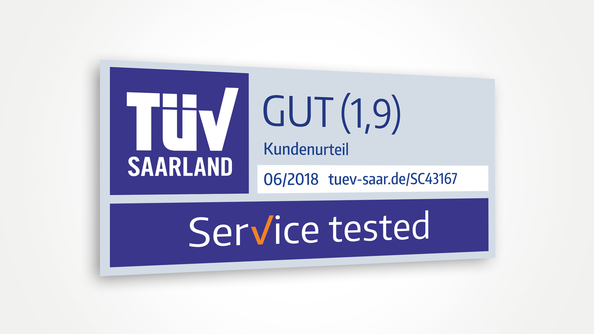 TÜV-Siegel "Service tested" TÜV-Siegel "Service tested"